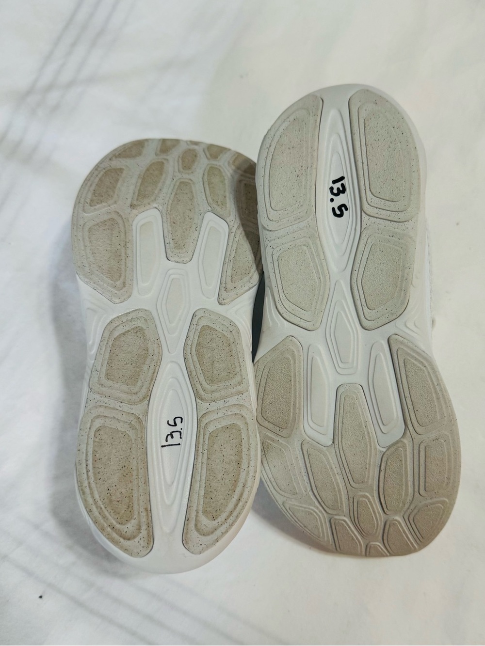 New Balance Kids White and Light Gray Sneakers
